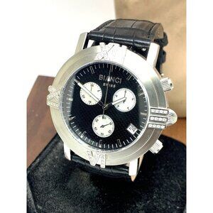 Roberto Bianci Womens Watch RB18490 Swiss Quartz Chronograph Diamond Accent 44mm